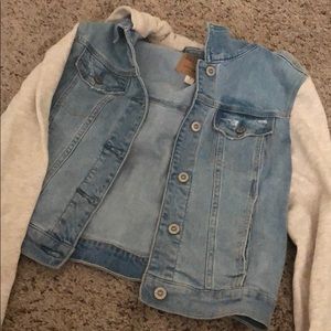 Hollister Jean Jacket with Sweater Material